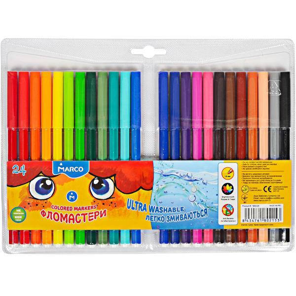 

Фломастеры 24 цвета MARCO, Разные цвета