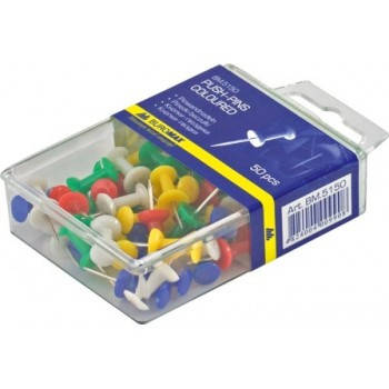 

Кнопки гвоздики цветные 50 шт. Buromax BM.5150, Разные цвета
