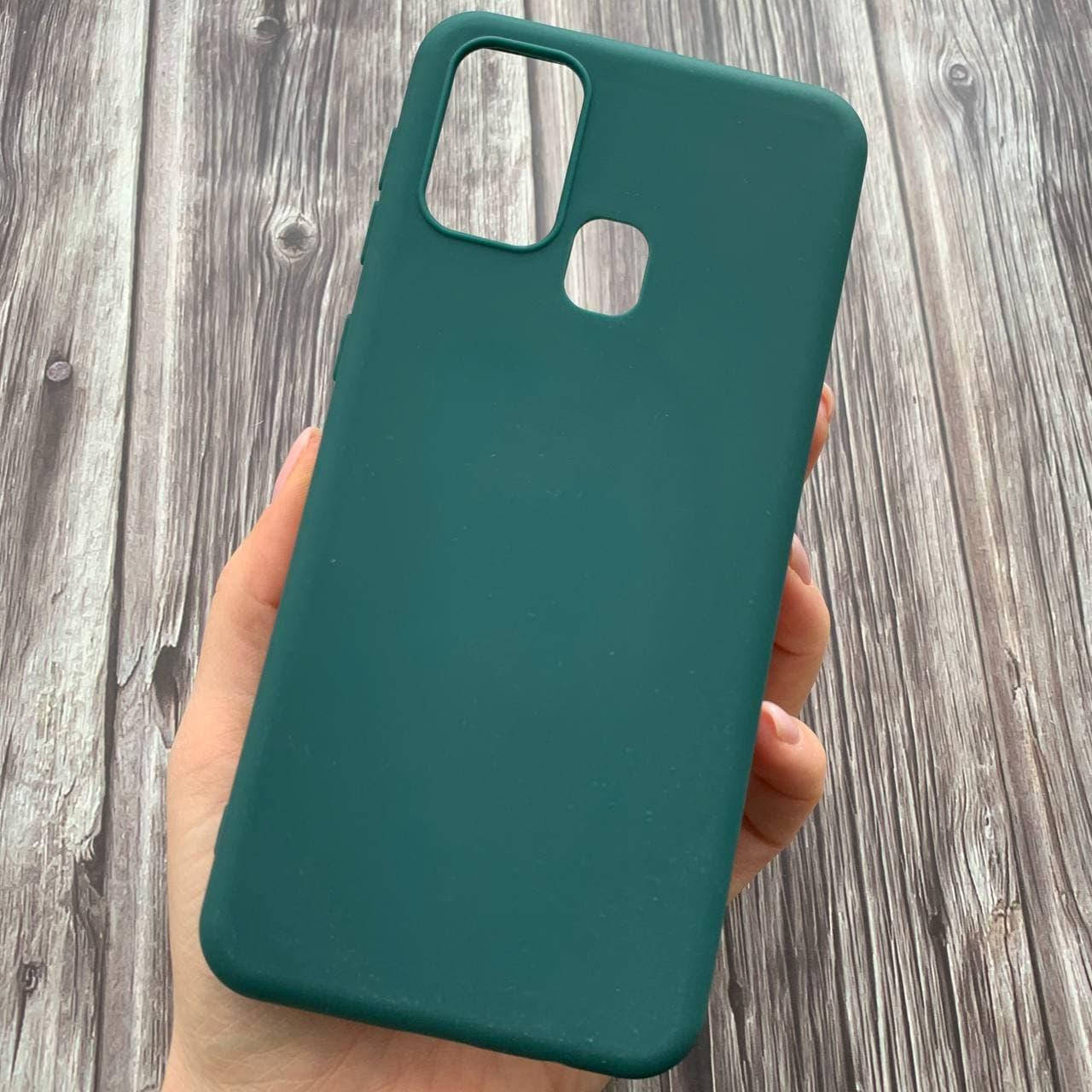 

Чехол для Samsung Galaxy M31 тонкий однотонный плотный накладка чехол на самсунг м31 зеленый, Зелёный