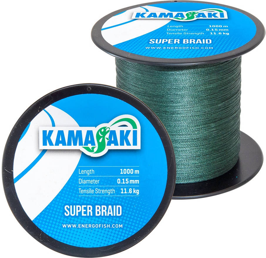 

Шнур Energofish Kamasaki Super Braid Green 1000 м., 0.30 мм., Зелёный