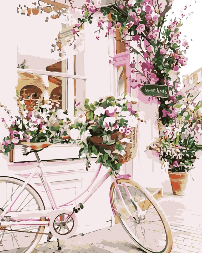 

Картина по номерам "Цветы и велосипед" тм Лавка Чудес 40 x 50 см (в коробке) (LC40095)