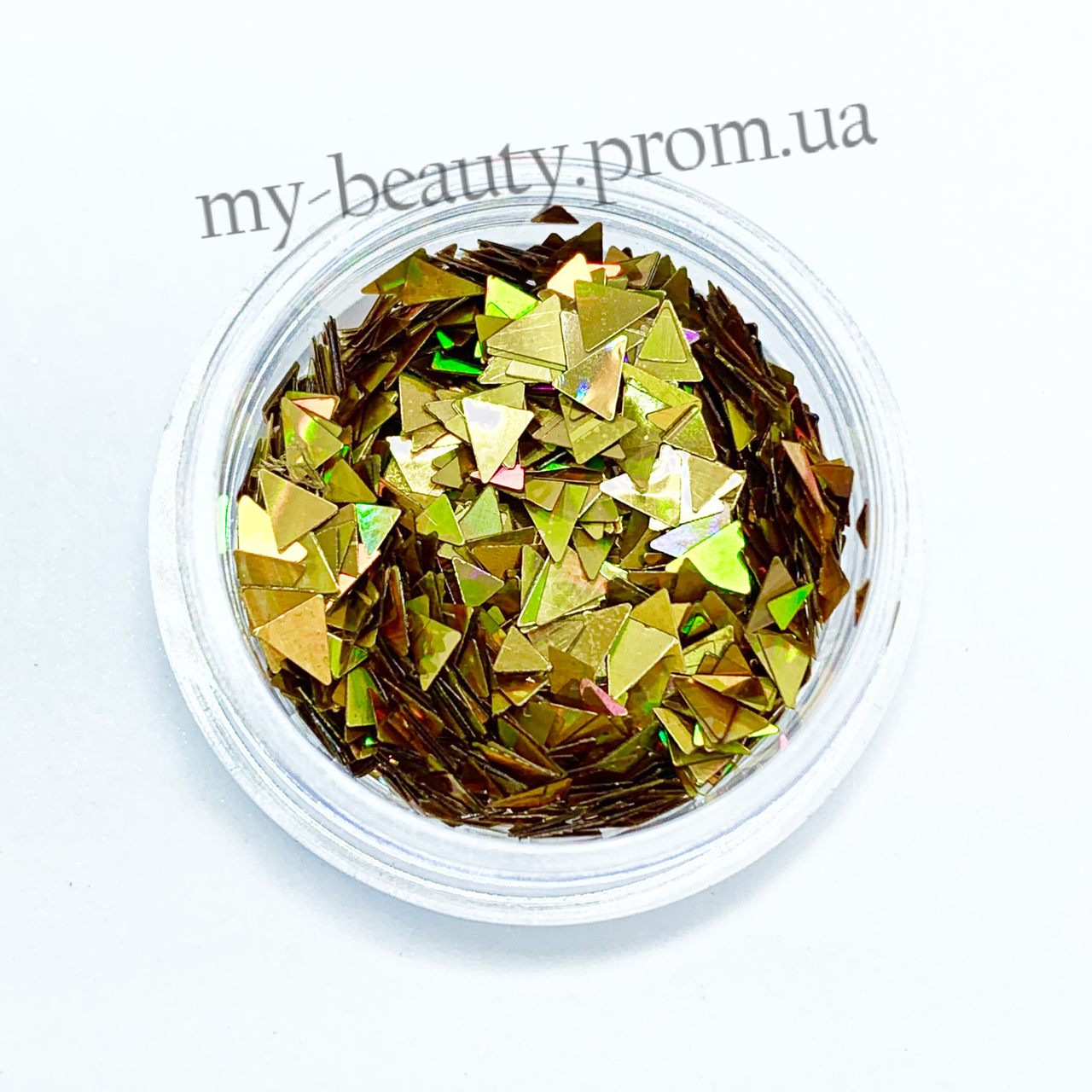 

Треугольники (золотой, голограмма)