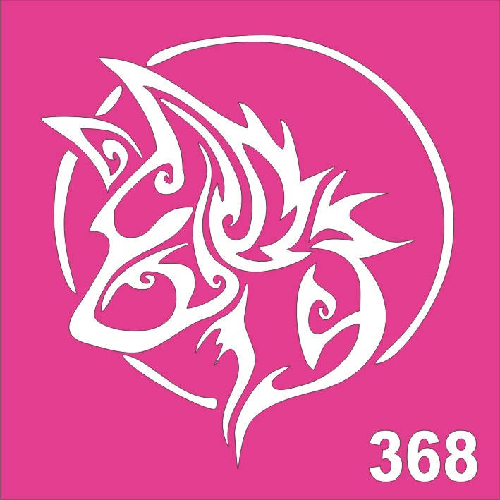 

Трафарет Волк для био-тату хной, блеск тату Boni Kasel № 368