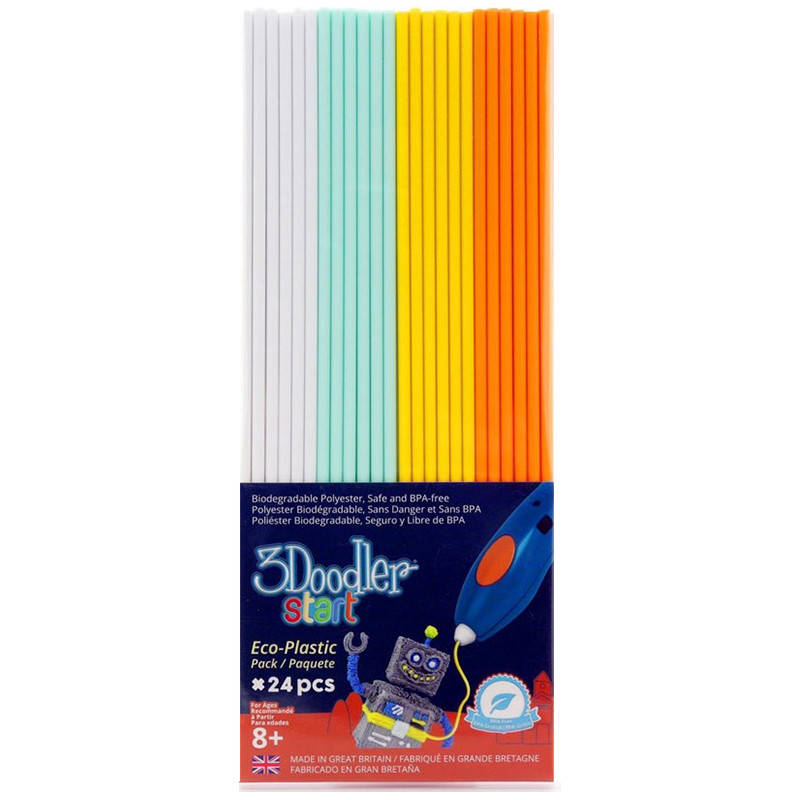 

Набор стержней для 3D-ручки 3Doodler Start Mix 24 шт (белый, мятный, желтый, оранжевый) [44756]