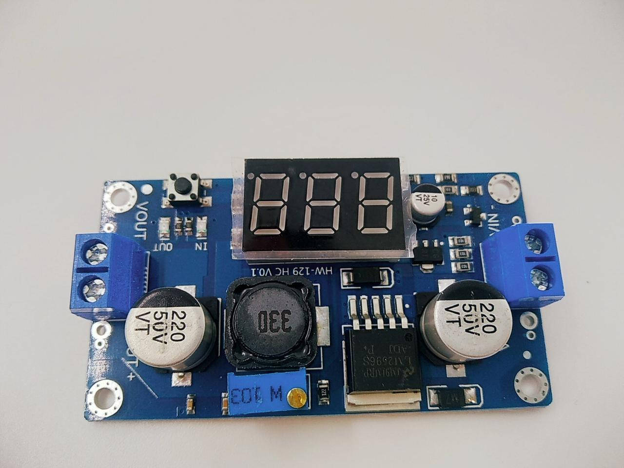 

Модуль LM2596 LED DC-DC понижающий step-down регулируемый преобразователь с вольтметром
