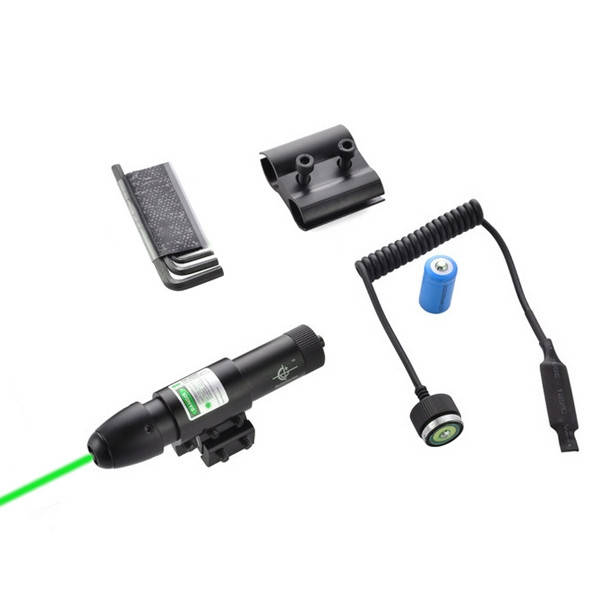 

Лазерный прицел Зелёный луч 513 с двумя креплениями двумя кнопками