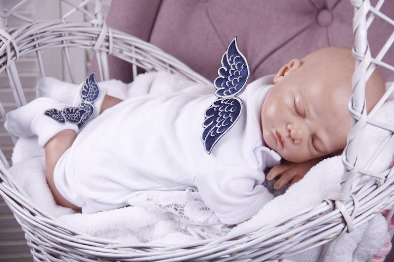 

Нарядный комплект боди+носочки ангел (синий) 68 Brilliant Baby