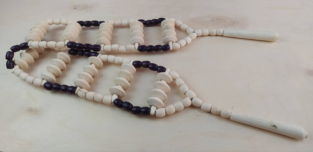 

Массажёр деревянный для спины роликовый.