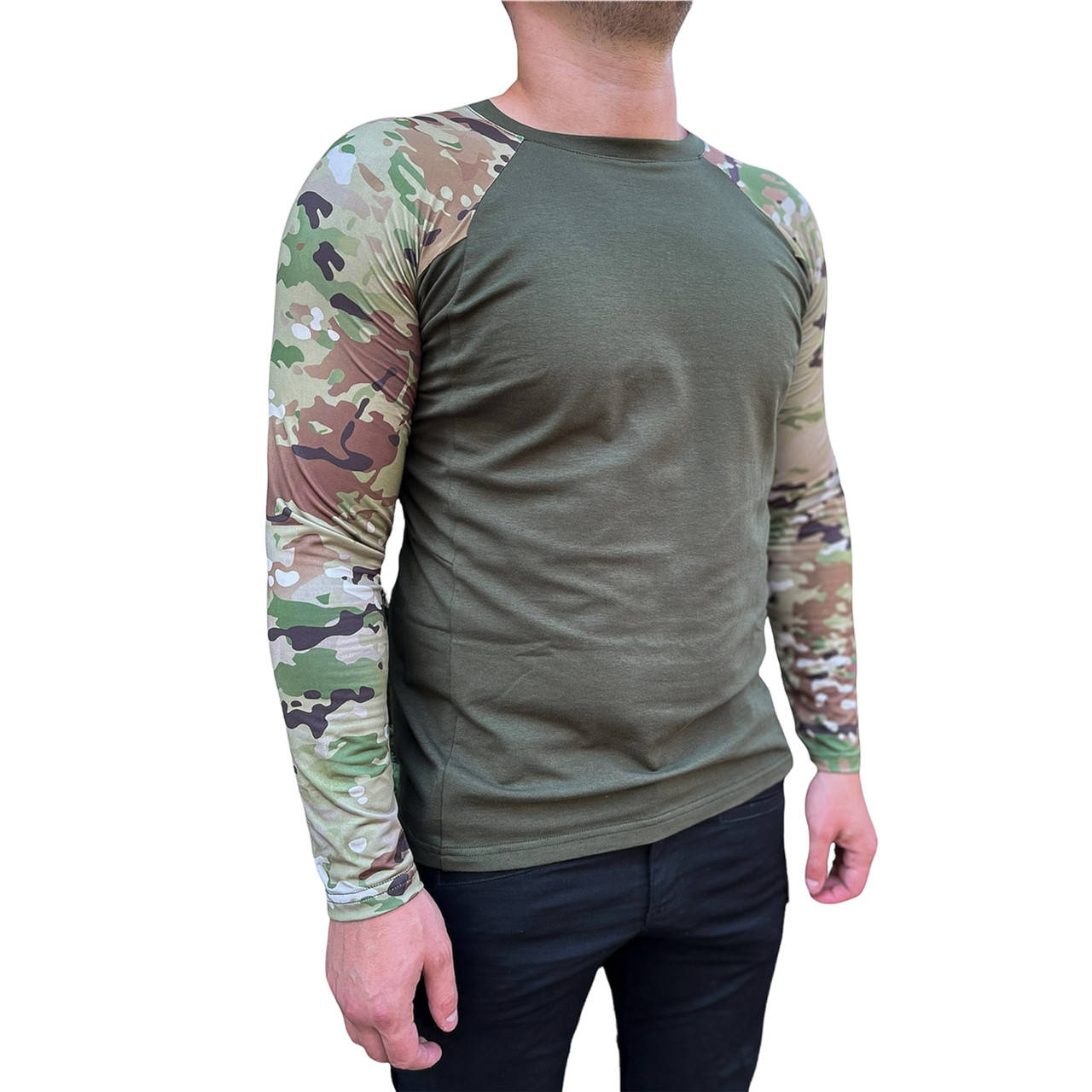 

Рашгард тактичний, олива / мультикам NATO XXL (58-60), Оливковый
