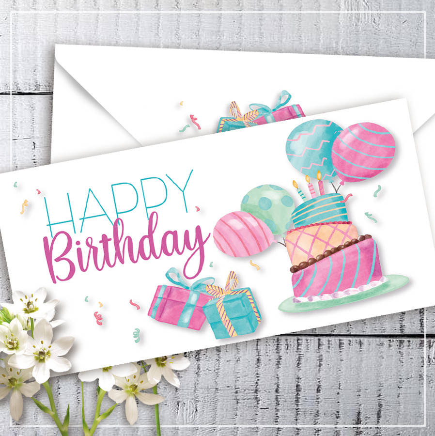 

Конверт для денег "Happy Birthday"