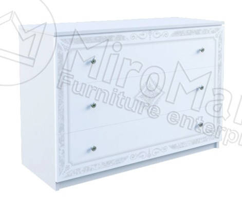 

Комод 3Ш Луиза / Luiza MiroMark белый глянец