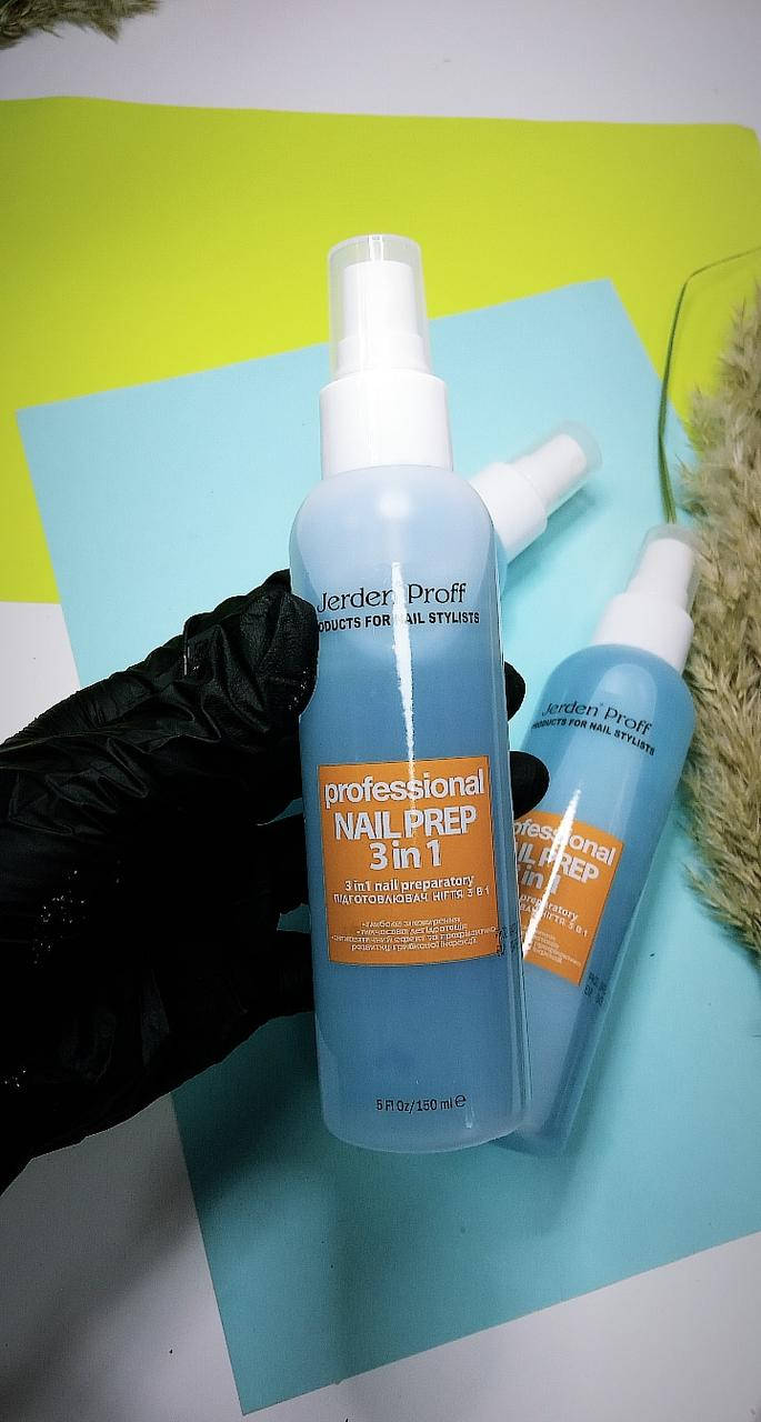 

ПОДГОТОВИТЕЛЬ НОГТЯ 3 В 1 JERDEN PROFF NAIL PREP 3IN1, 150 МЛ