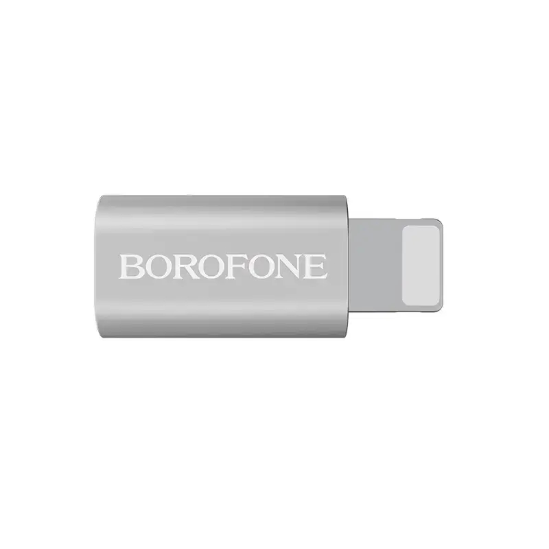 

Адаптер-переходник Borofone BV5 MicroUSB - Lightning Silver (BV5), Серый
