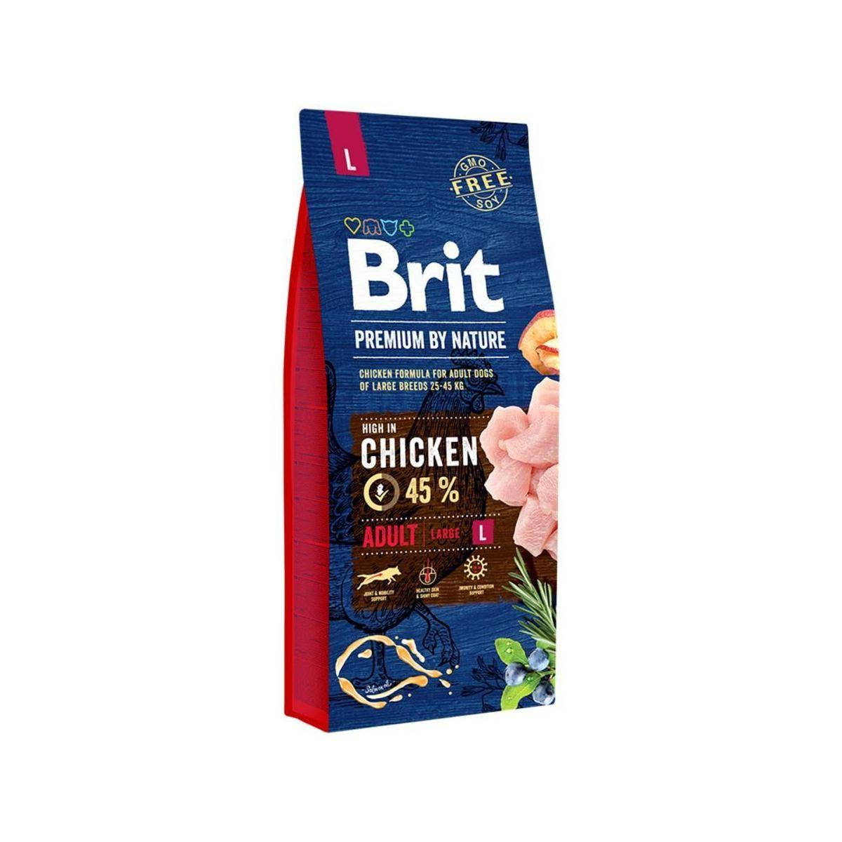 

Сухой корм для взрослых собак крупных пород Brit Premium Dog Adult L 15 kg