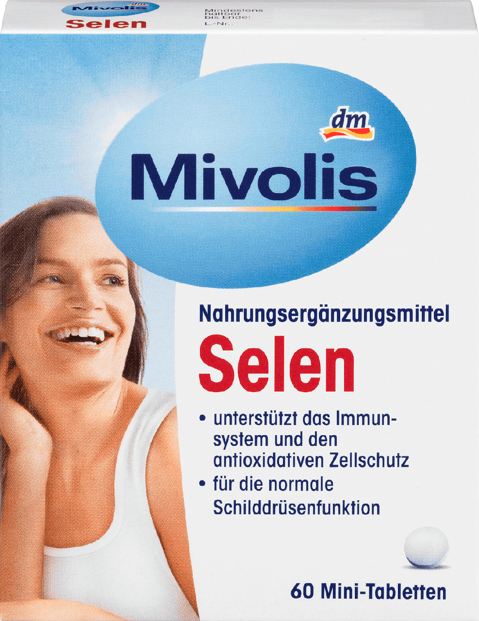 

Биологически активная добавка Mivolis Selen - 55 мкг, 60 mini-tabl.