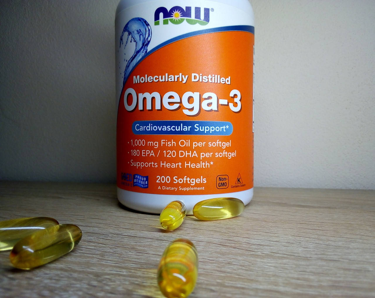 

Омега 3 Omega-3 Now Foods рыбий жир полиненасыщенные жирные кислоты 1000 мг 200капсул