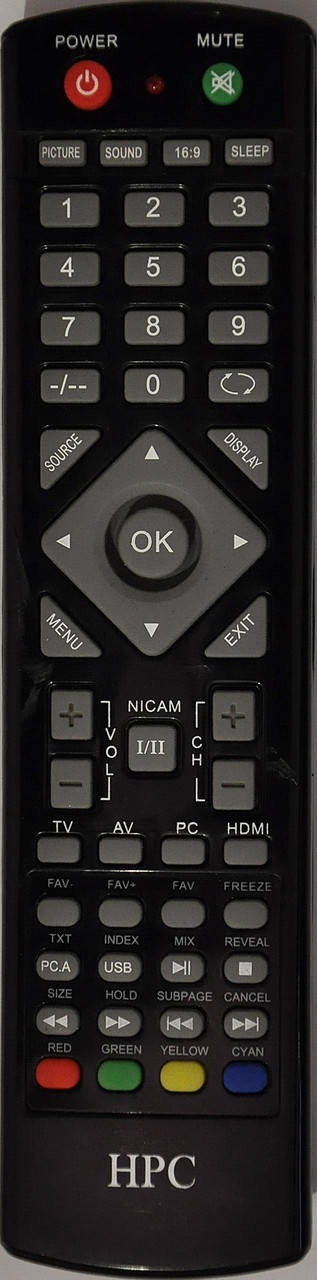 

Пульт для телевизора HPC LHE2629, Черный
