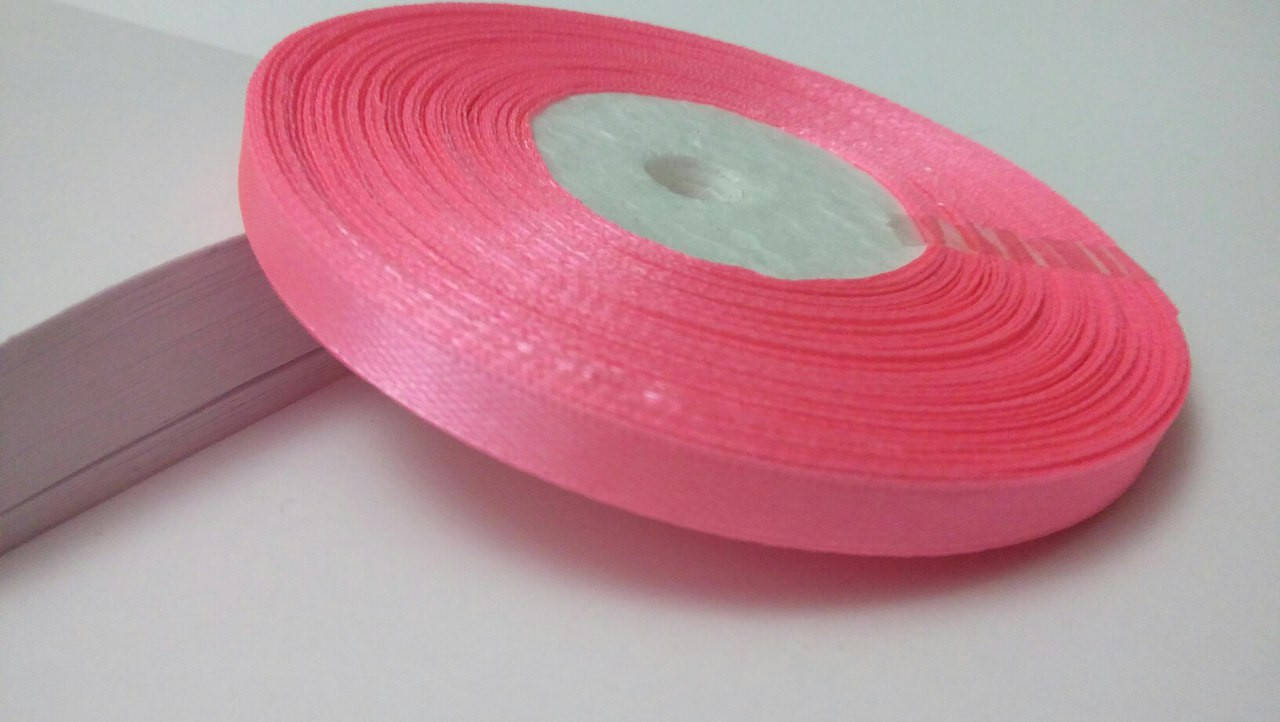 

Лента атласная 0,6 см №2 ярко розовая (32 метра)