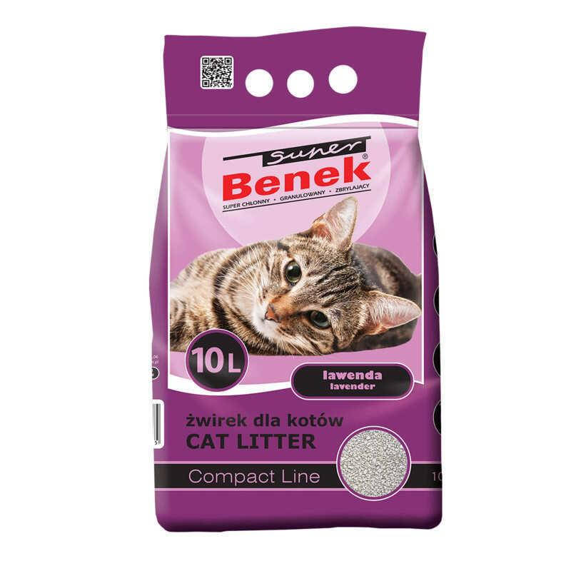 

Super Benek Compact Line Lavender – Бентонитовый наполнитель Компактный для кошачьего туалета с ароматом