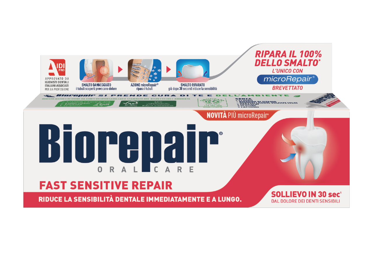 

Зубная паста Biorepair Fast Sensitive для чувствительных зубов 75мл