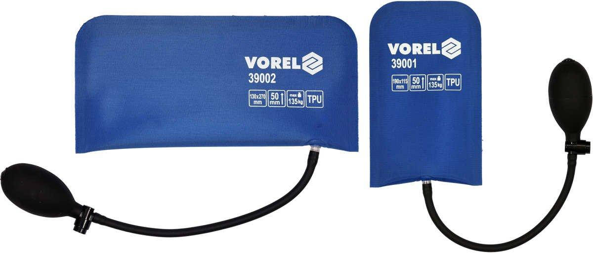 

Подушки монтажные, надувные VOREL для навант- 135 кг, высоты- 50мм, габарити- 130х270 и 190х115мм, 2 шт