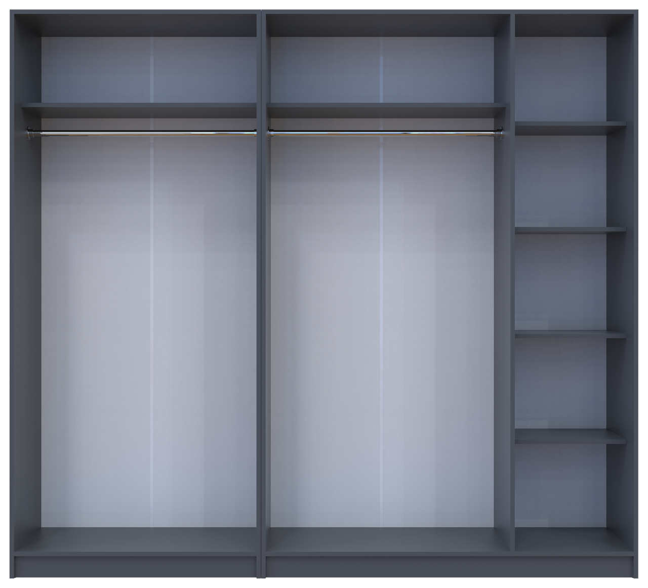 Шафа для одягу комплект Промо Графіт Графіт 2+3 ДСП 225х48х204 (42005069) 6