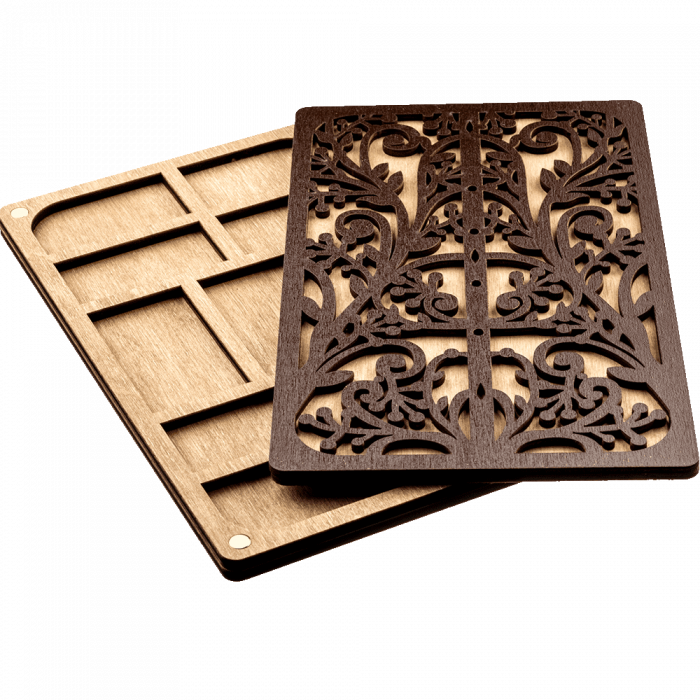 

Органайзер для бісеру з дерев'яною кришкою FLZB-051