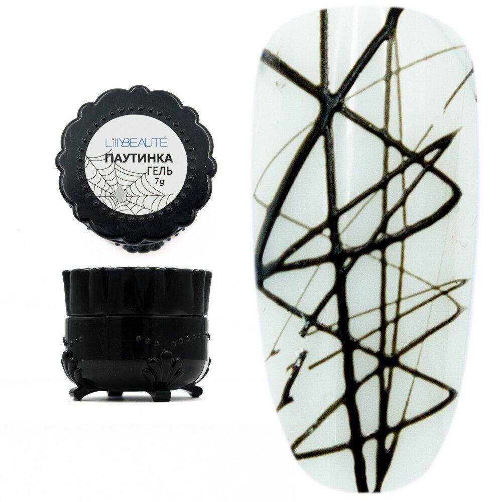 

Гель - паутинка для дизайна ногтей Lilly Beaute 7 г — 001, Черный