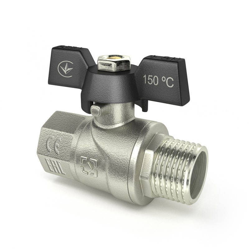 

Кран шаровий RAFTEС DN20 (3/4") вз, Черный
