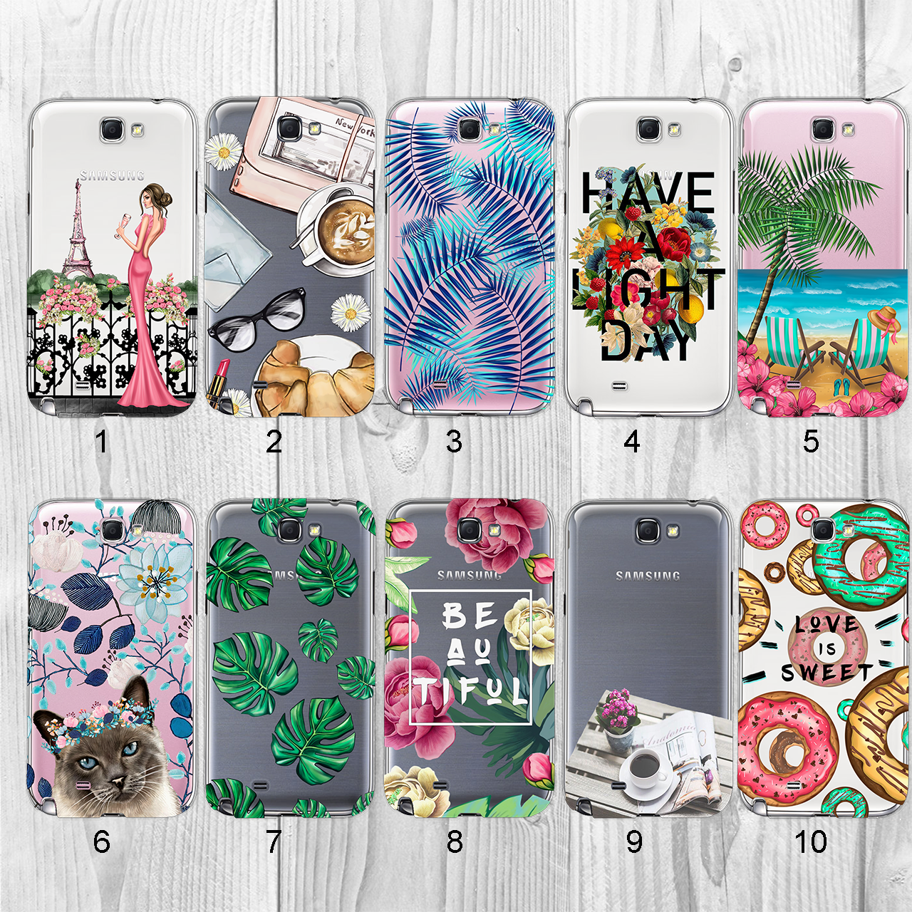

Силиконовый чехол с рисунком для Samsung Galaxy Note 2 N7100 (new collection)