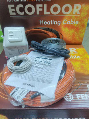 

6 - 7 м2 Fenix Ecofloor 58м 1000Вт ADSV18 Чехия теплый пол с регулятором