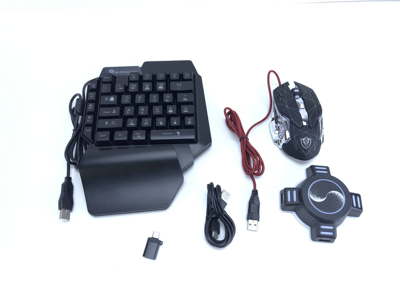 

Игровой Usb адаптер Combo Gaming с клавиатурой и мышкой для консолей, Черный
