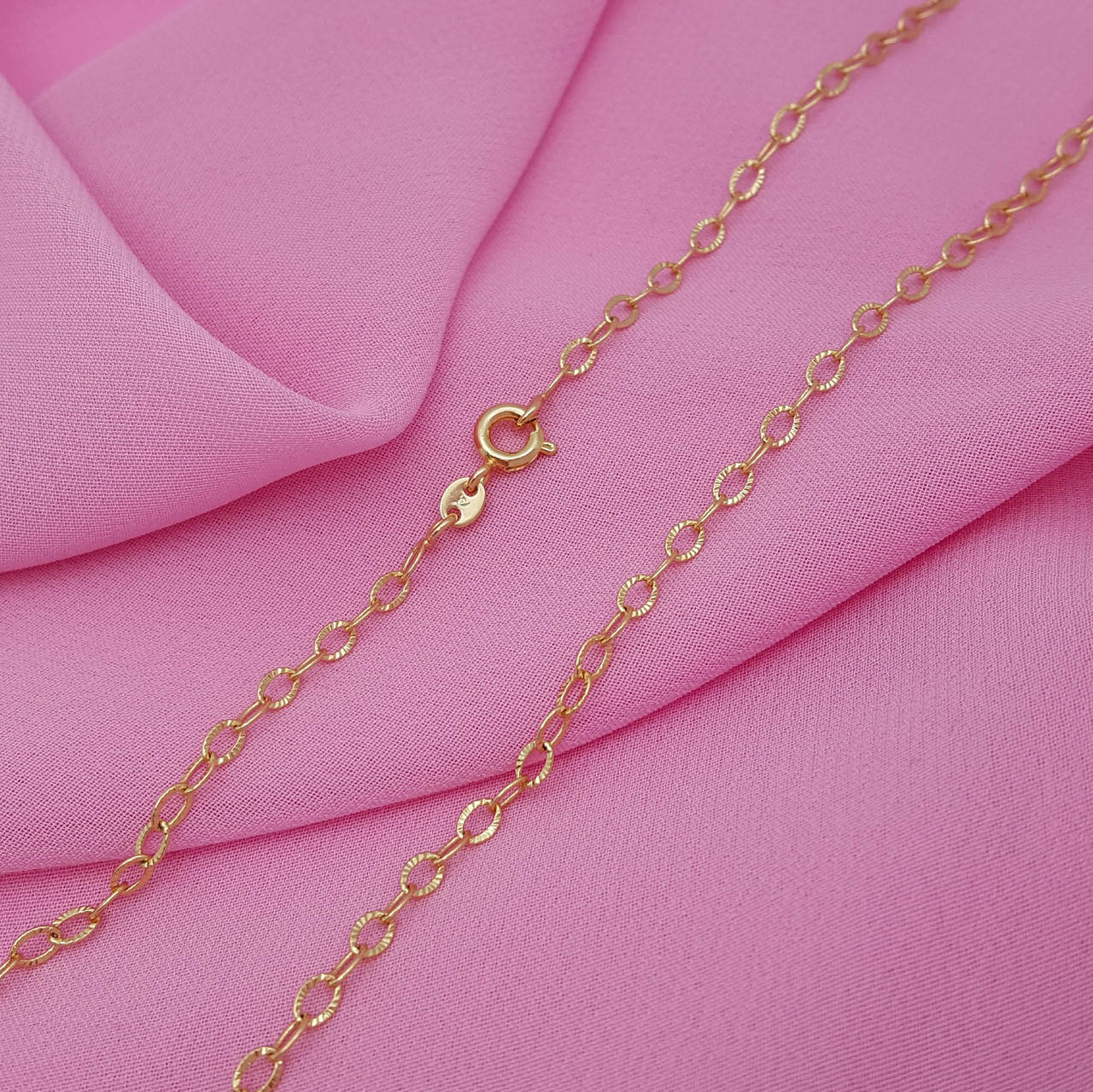 

Цепочка, Круглый якорь с напылением, позолота Xuping, р.45, 18К