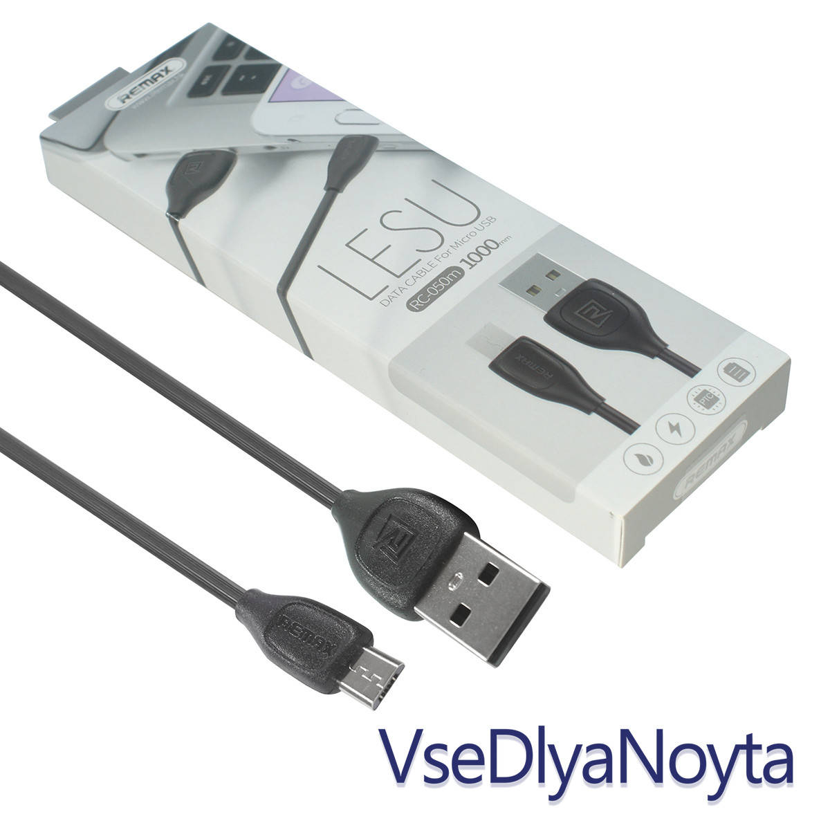 

Кабель REMAX Lesu для MicroUSB , черный