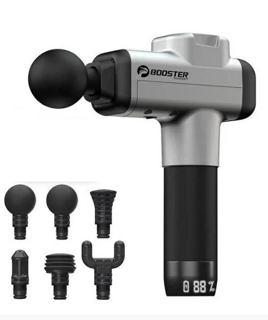 

Перкуссионный массажный пистолет Booster М2 (M2-A) 2500 мАч (24V) 6 насадок + кейс