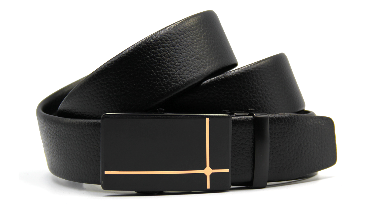 

Модный мужской кожаный ремень для джинсов, Черный