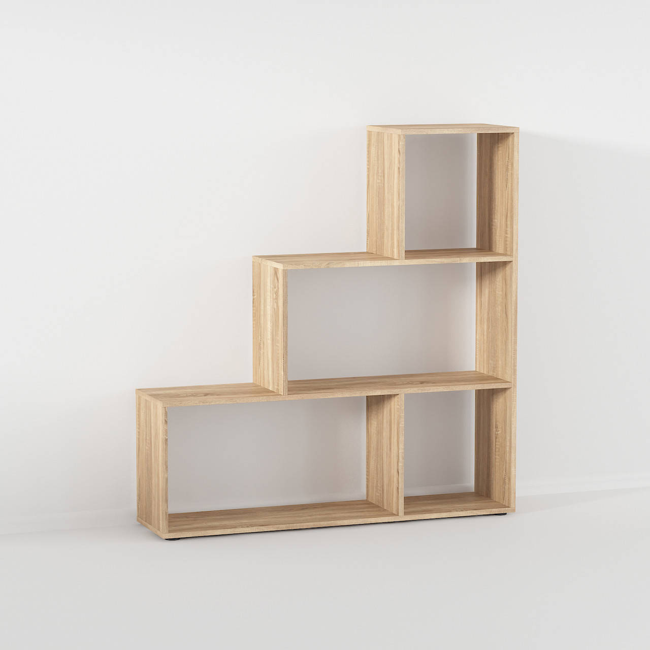 

Стеллаж для дома, полка лесенка для книг и игрушек, разделитель комнаты на 4 ячейки, этажерка G0075 Дуб Сонома