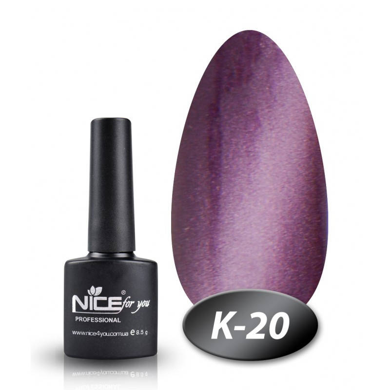

Гель-лак Nice for you К-20 кошачий глаз фиалковый 8,5 мл