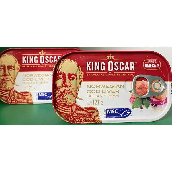 

Печінка тріски Norwegian Cod Liver 121г, King Oscar