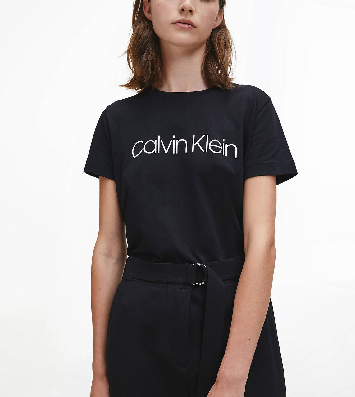 

Черная футболка Calvin Klein Logo футболки Кельвин Кляйн унисекс мужская женская