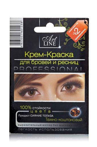 

Крем- краска для бровей и ресниц темно-каштановый топаз Art Line, 10мл