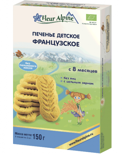 

Fleur Alpine Organic Детское печенье Французское 9м+ (150 г)