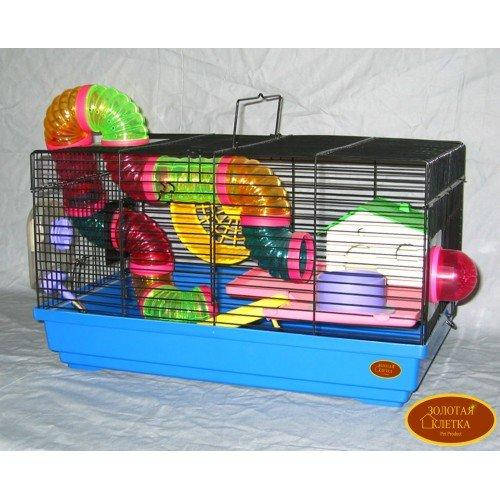 

Клетка для мелких грызунов, для хомяка, крысят, песчанок, тушканчика 47х30х27