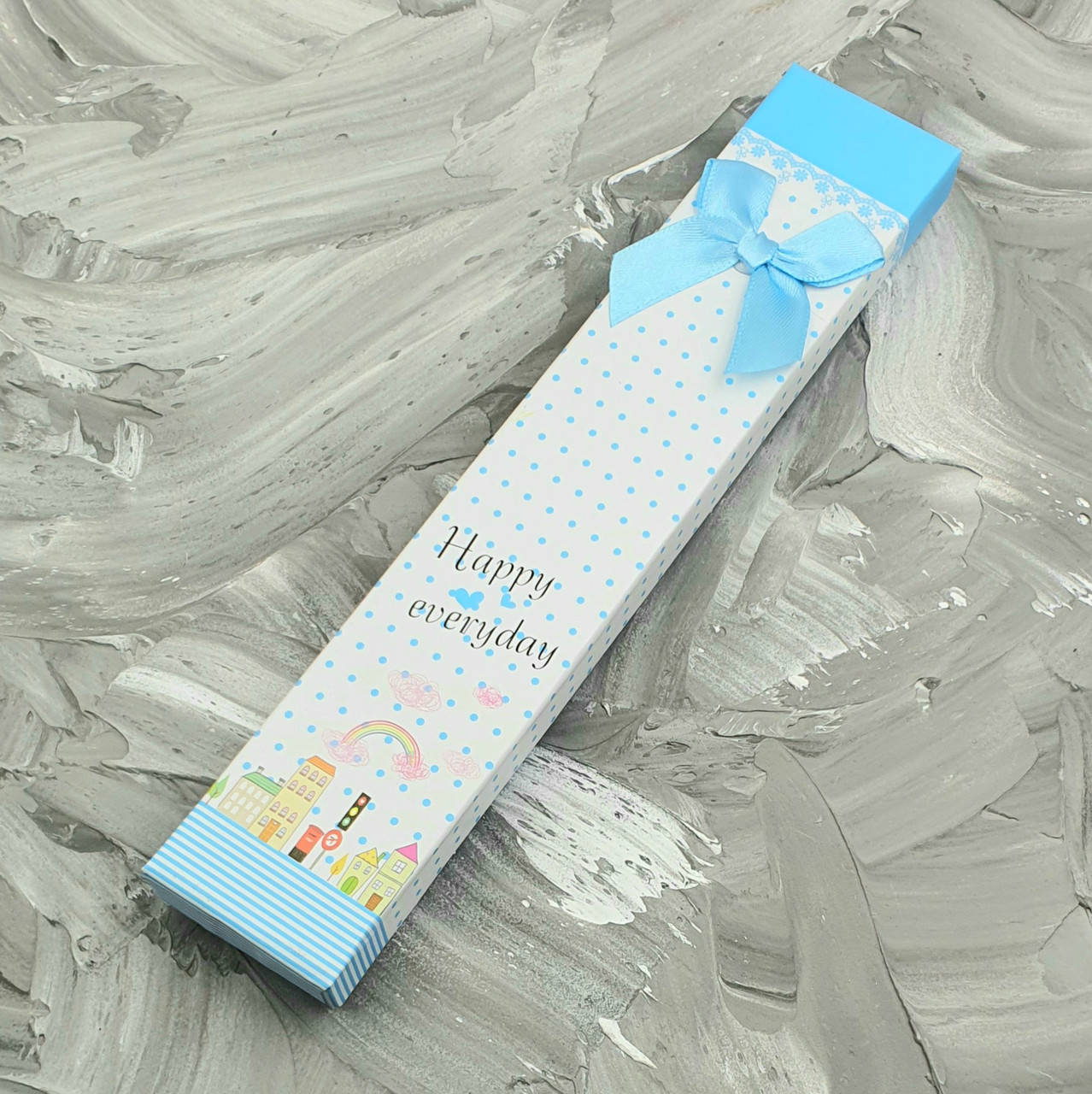 

Футляр 32318 голубой для цепочек браслетов размер 21х4 см