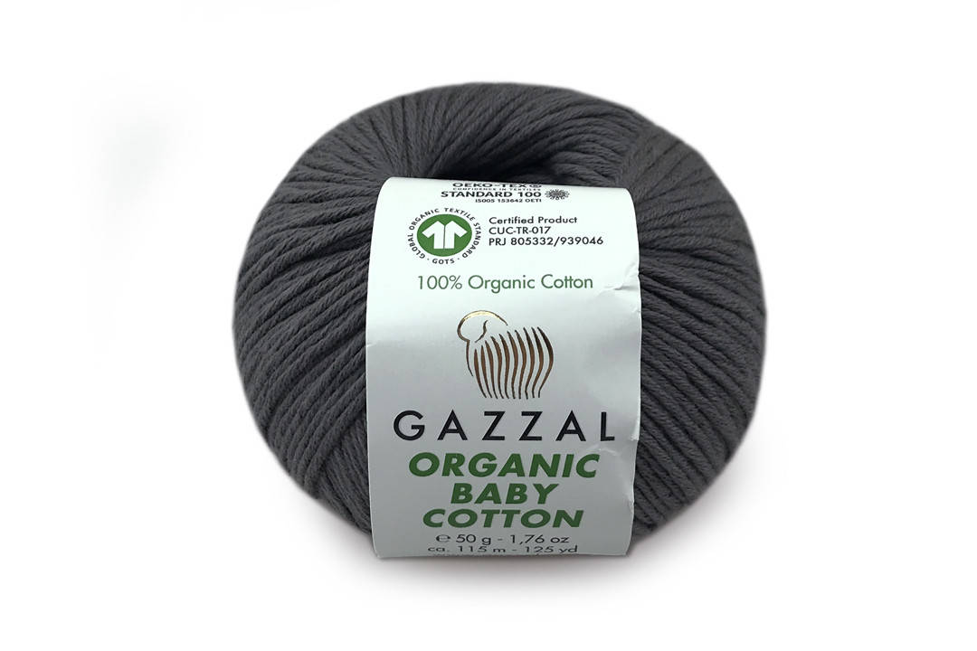 

Gazzal Organic Baby Cotton, Темно-серый №435