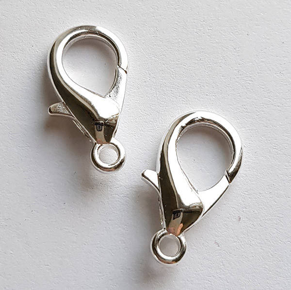 

Замочек - карабин, 16 мм, 1 шт, цвет - серебро