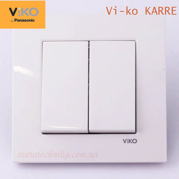 

Выключатель двухклавишный VI-KO Karre скрытой установки (белый)