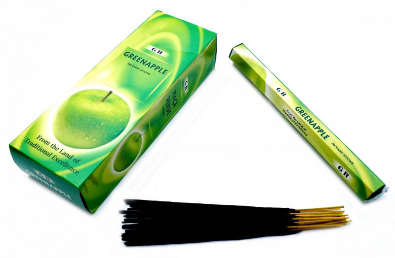 

Аромапалочки GR GREEN APPLE (шестигранник) Зелёное яблоко