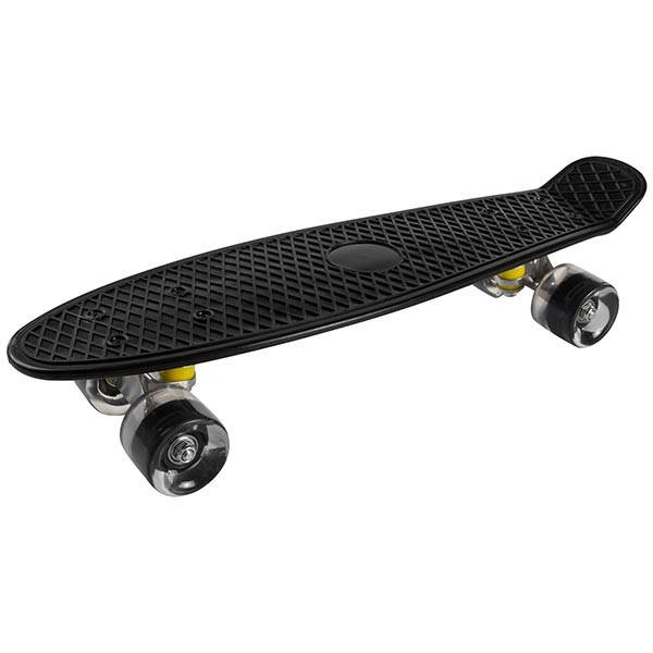 

Пени Борд с светящимися колесами. Penny Board скейт черный