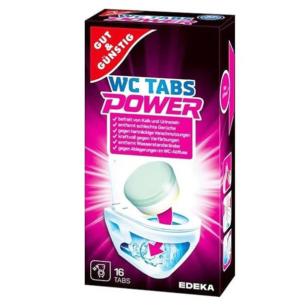 

Таблетки для унитаза Gut & Gunstig Power WC Tabs 16шт